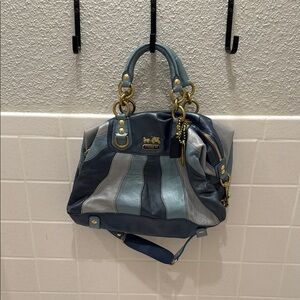 2008 Coach Limited Edition Leather Blue 2Way Handbag